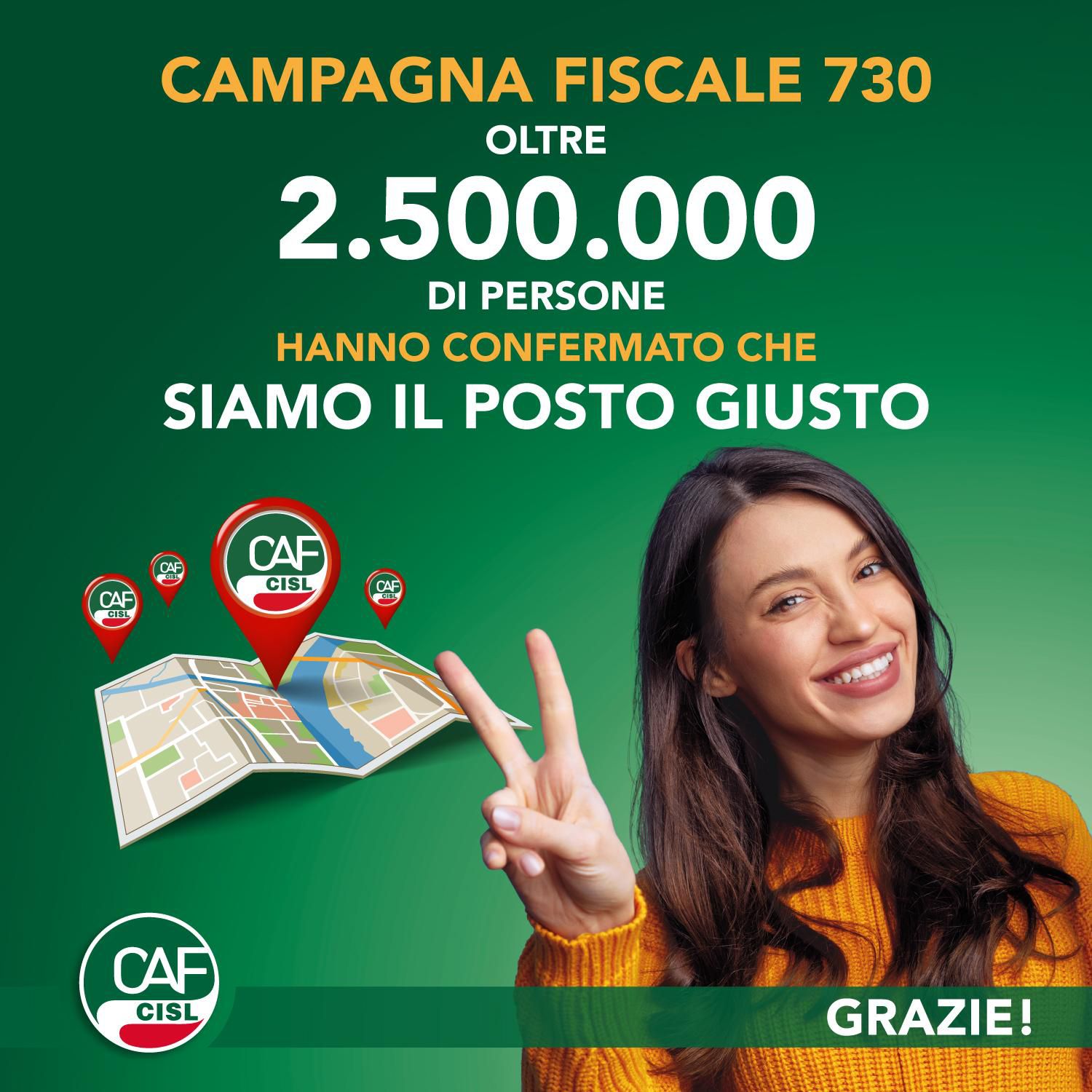 Caf CISL chiude la campagna fiscale 2024 con un grande risultato. Grazie per averci scelti!